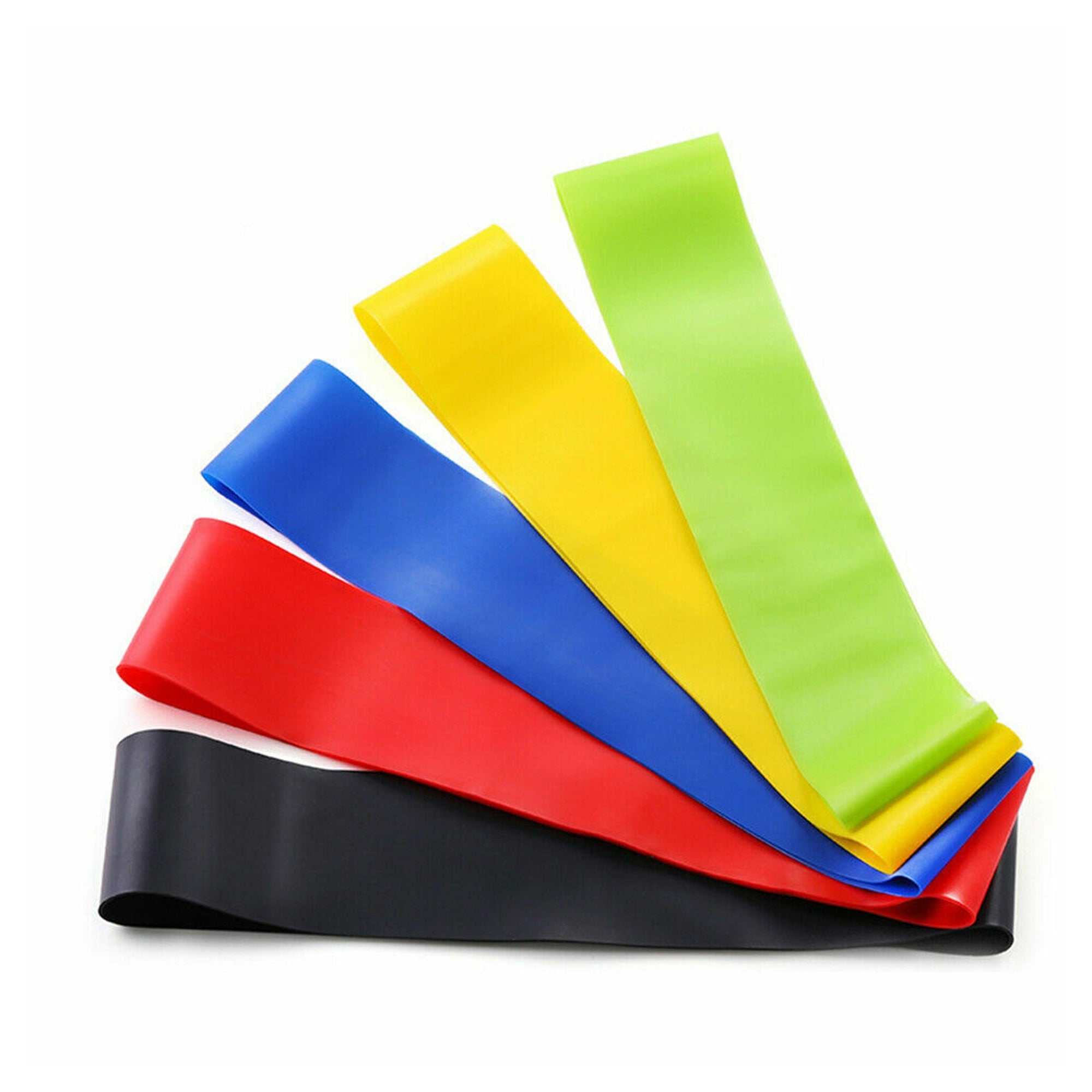 5‑Level Exercise Loop Bands – Latex Fitness Bands Set for Toning & Strength – Skin-Friendly, Stackable, Lightweight – Ideal for Home Workouts & Pilates