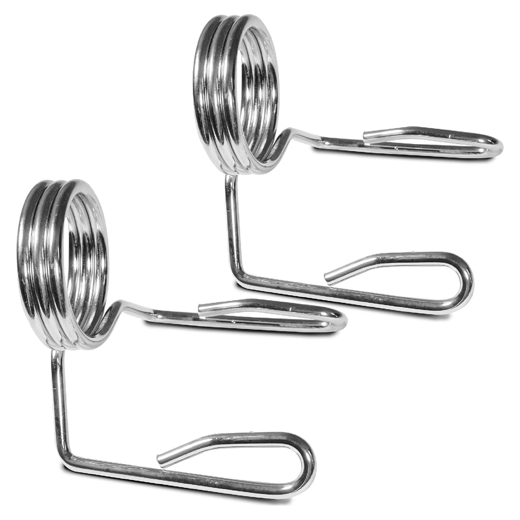 Heavy-Duty 2″ Chrome Spring Collars – Secure Barbell Clips for 50 mm Olympic Bars, Rust-Resistant Weight Locks for Strength Training & Home Gyms