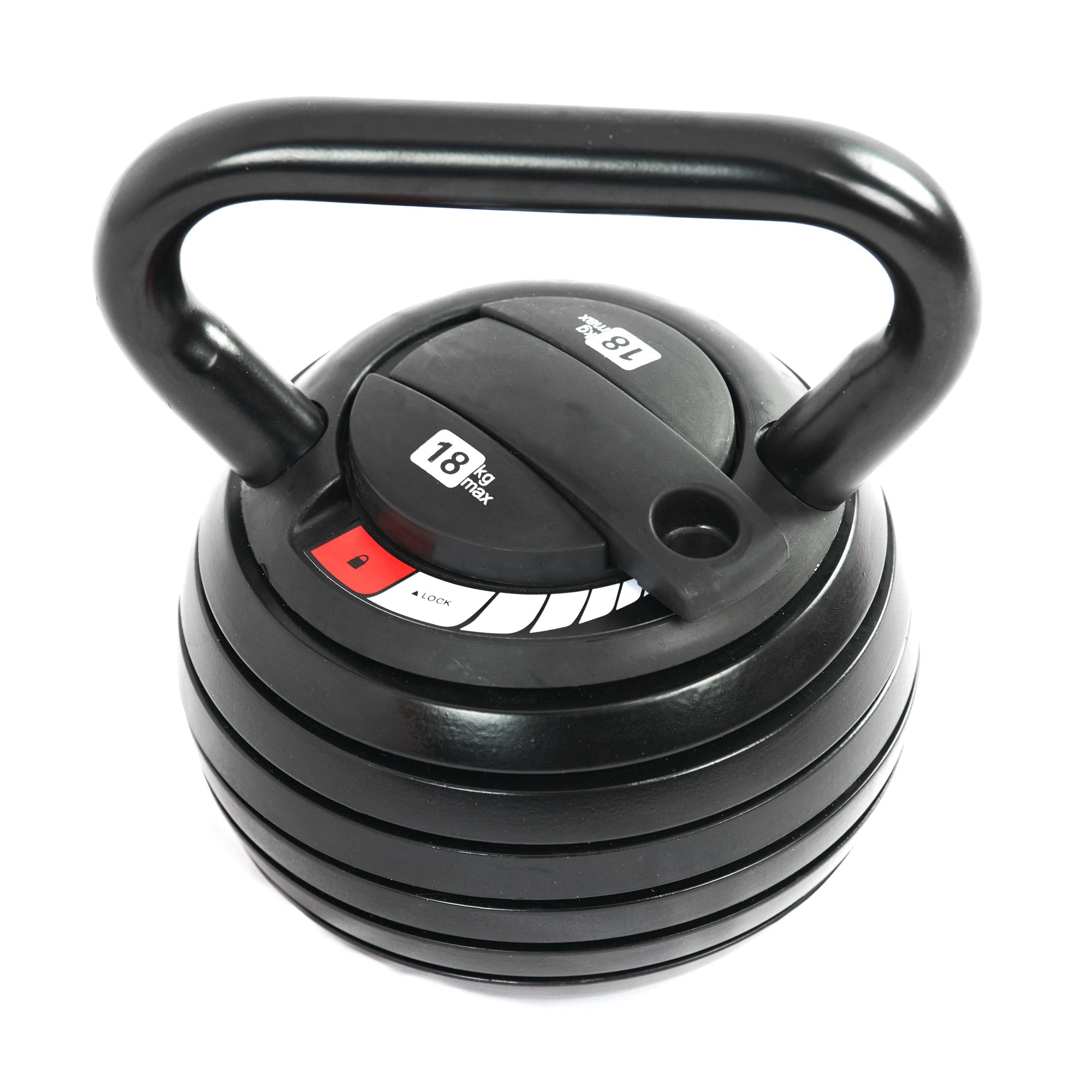 Adjustable Kettlebell 18 kg – Heavy‑Duty Cast Iron with Quick‑Lock Handle for Full‑Body Strength in Home Fitness