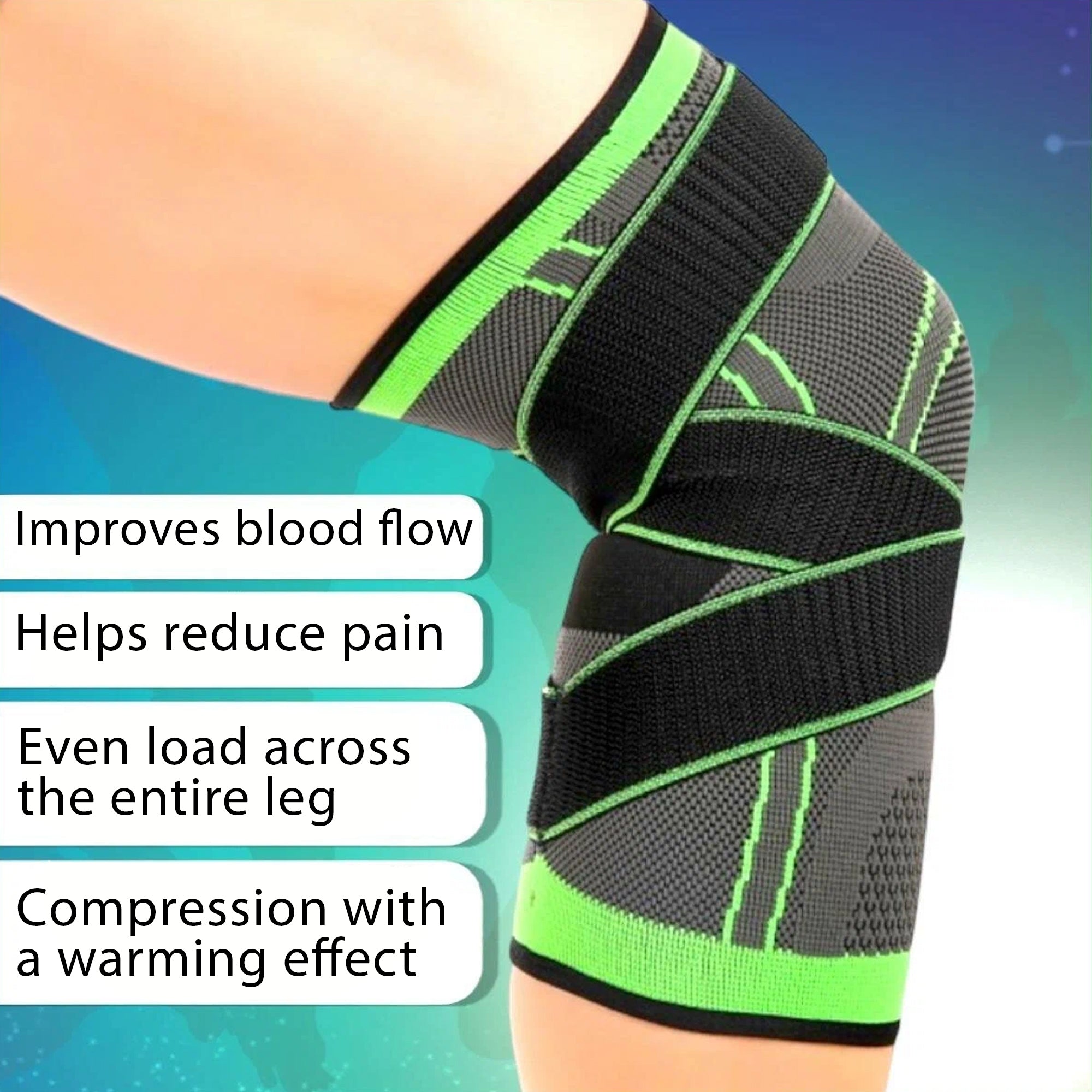 Knee Brace with Adjustable Strap, Soft Neoprene Compression, Joint Stability & ACL Relief, All-Day Support for Running, Fitness, and Everyday Mobility