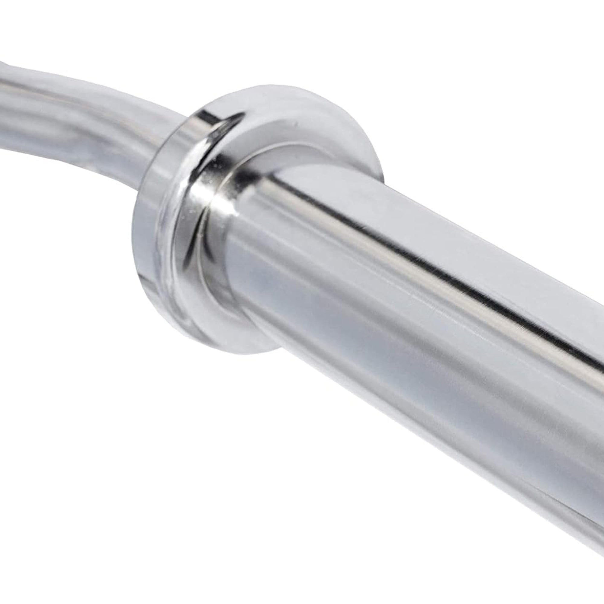 47″ Olympic EZ Curl Bar – Chrome Angled Weightlifting Bar with Knurled Grip & Spring Collars, Fits 2″ Plates – Ideal for Home Strength Training