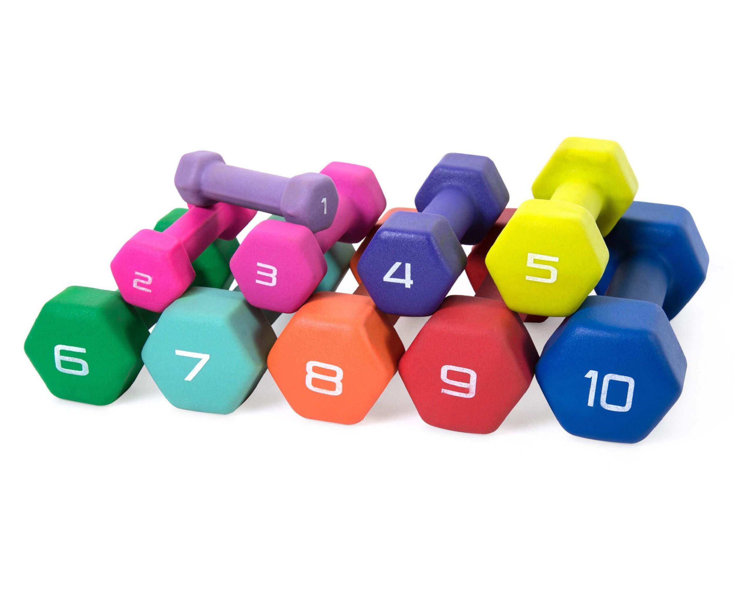 Hex Neoprene Dumbbells Set – Anti‑Roll, Non‑Slip Grip Weights for Home Strength Training, Ergonomic Coated Design for Gym or Studio