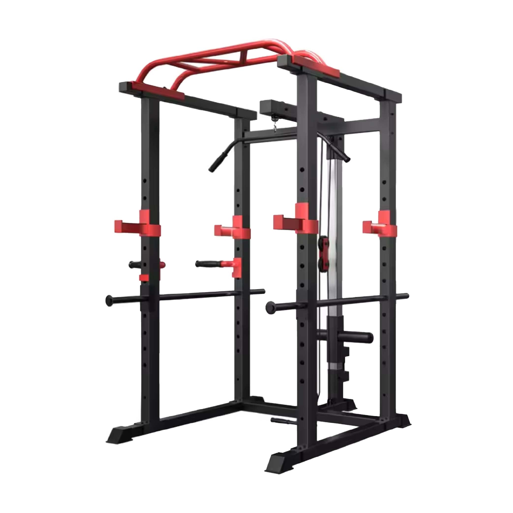 All-in-One Power Rack with Adjustable Pulley System – Heavy-Duty Steel Cage for Squats, Pull-Ups & Lat Exercises – Compact Home Gym Solution