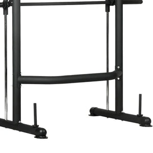 Black metal pull-up bar on a white background