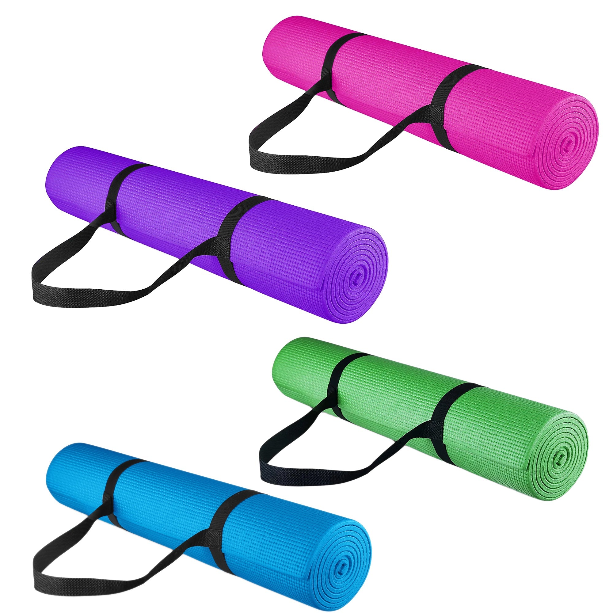 15mm Cushioned NBR Yoga Mat – Non-Slip Eco Foam with Free Strap – Thick Exercise Mat for Pilates, HIIT & Stretching – Ideal for Home Fitness Spaces