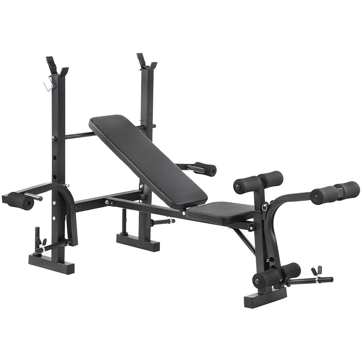 Ultimate Home Gym Bench – Incline/Decline/Flat Modes, Heavy‑Duty Steel Build, Preacher Curl & Leg Attachments, Squat Rack Combo for Full‑Body Strength