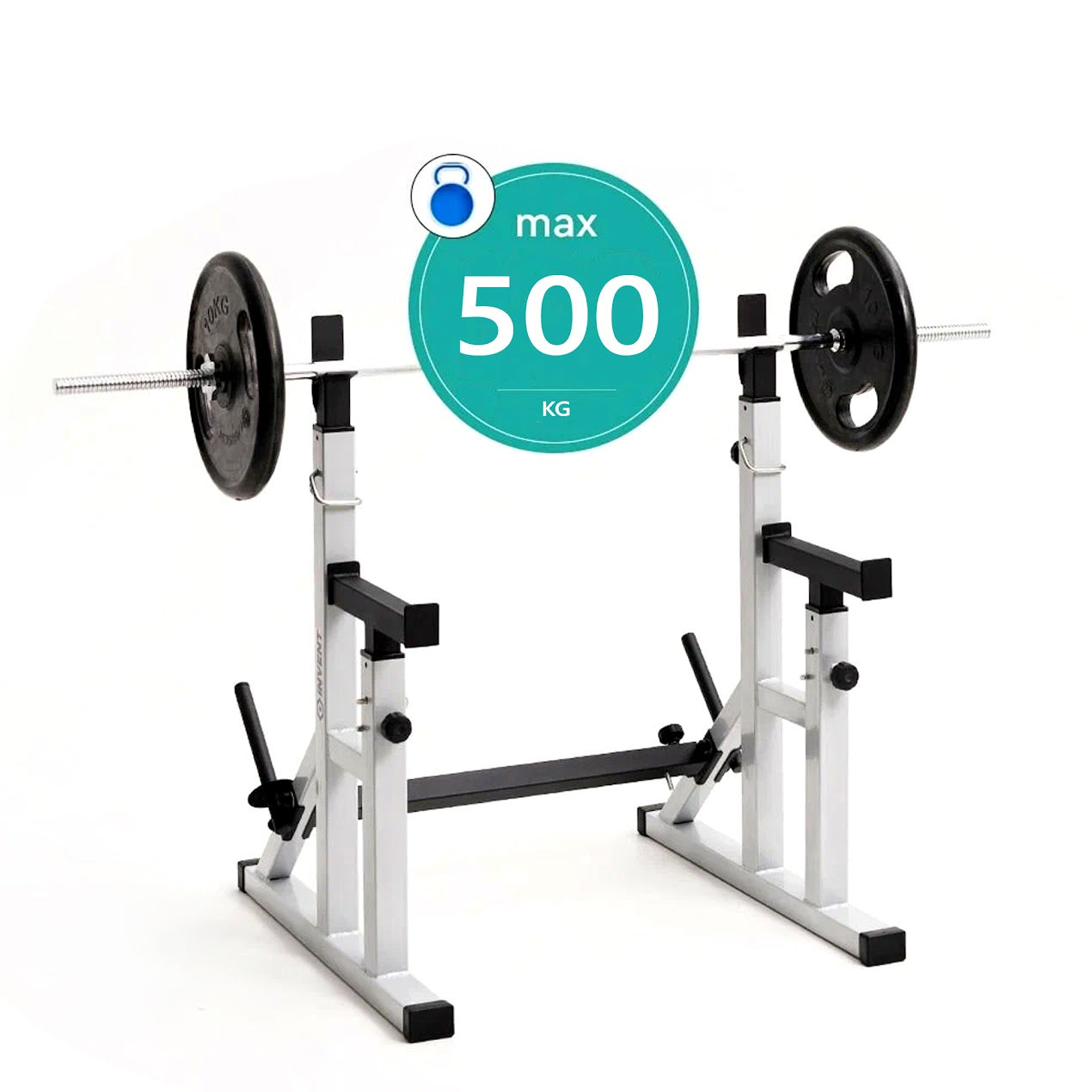 Heavy-Duty Home Gym Power Rack – Adjustable Squat & Bench Press Stand 2.0 | Multi-Level Barbell Support | Compact Steel Frame for Strength Training