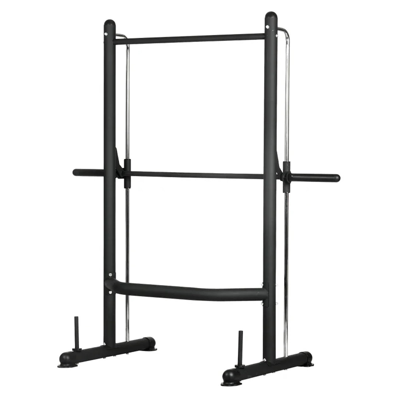 All-in-One Smith Squat Rack with Pull-Up Bar, Reinforced Steel Build, Adjustable Safety Catches for Strength Workouts in Compact Home Gym Setups