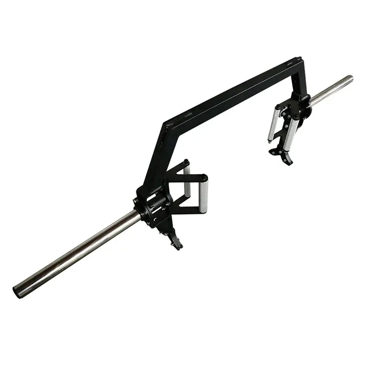 Heavy-Duty 20kg Hex Trap Bar with Built-In Jack – Open Frame Design, Rotating Sleeves, Olympic & Standard Plate Compatible for Home Deadlifts & Shrugs