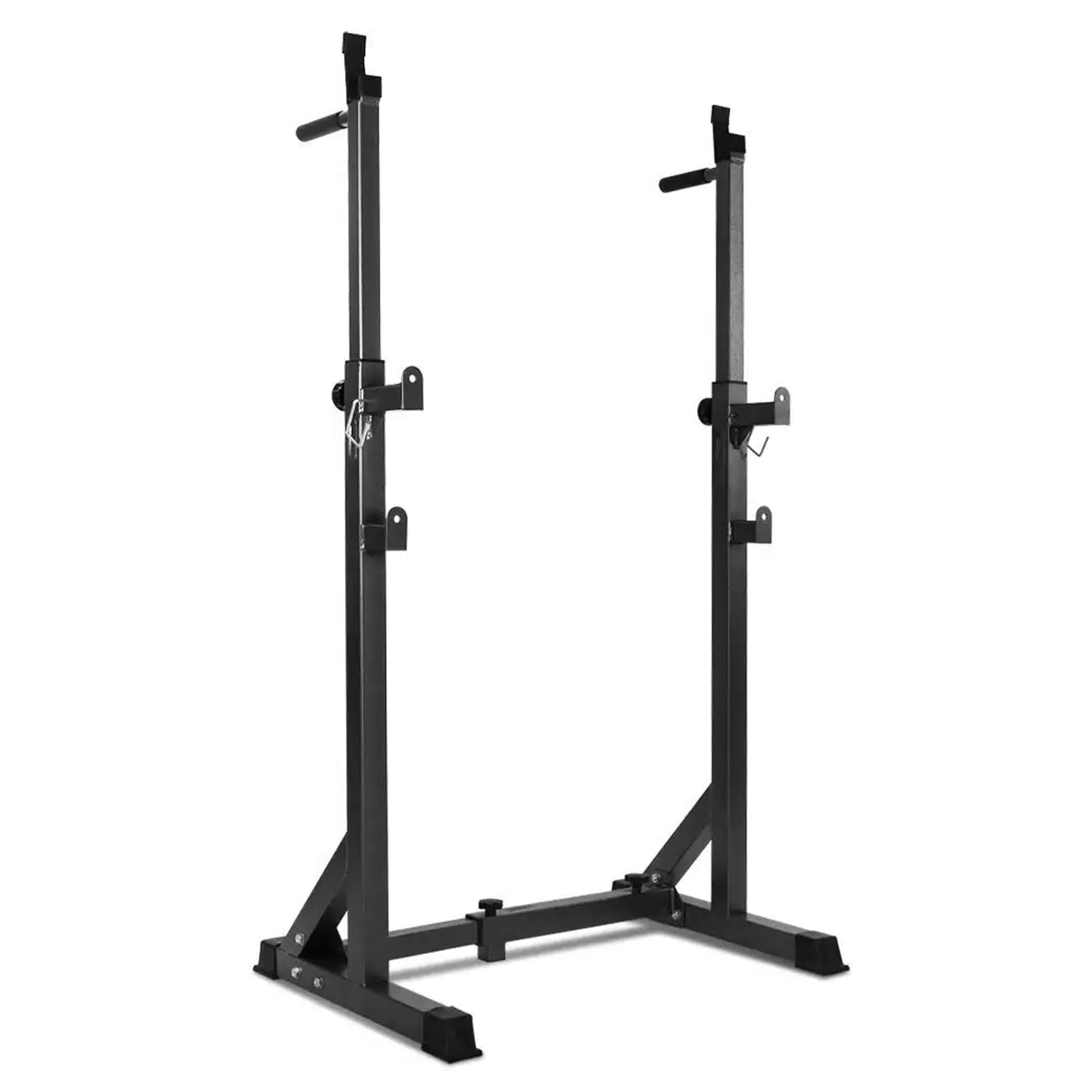 Heavy-Duty Adjustable Barbell Squat Stand with Dip Handles – Half Power Rack with Safety Spotters, 200kg Load Capacity – Ideal for Home Gym Workouts