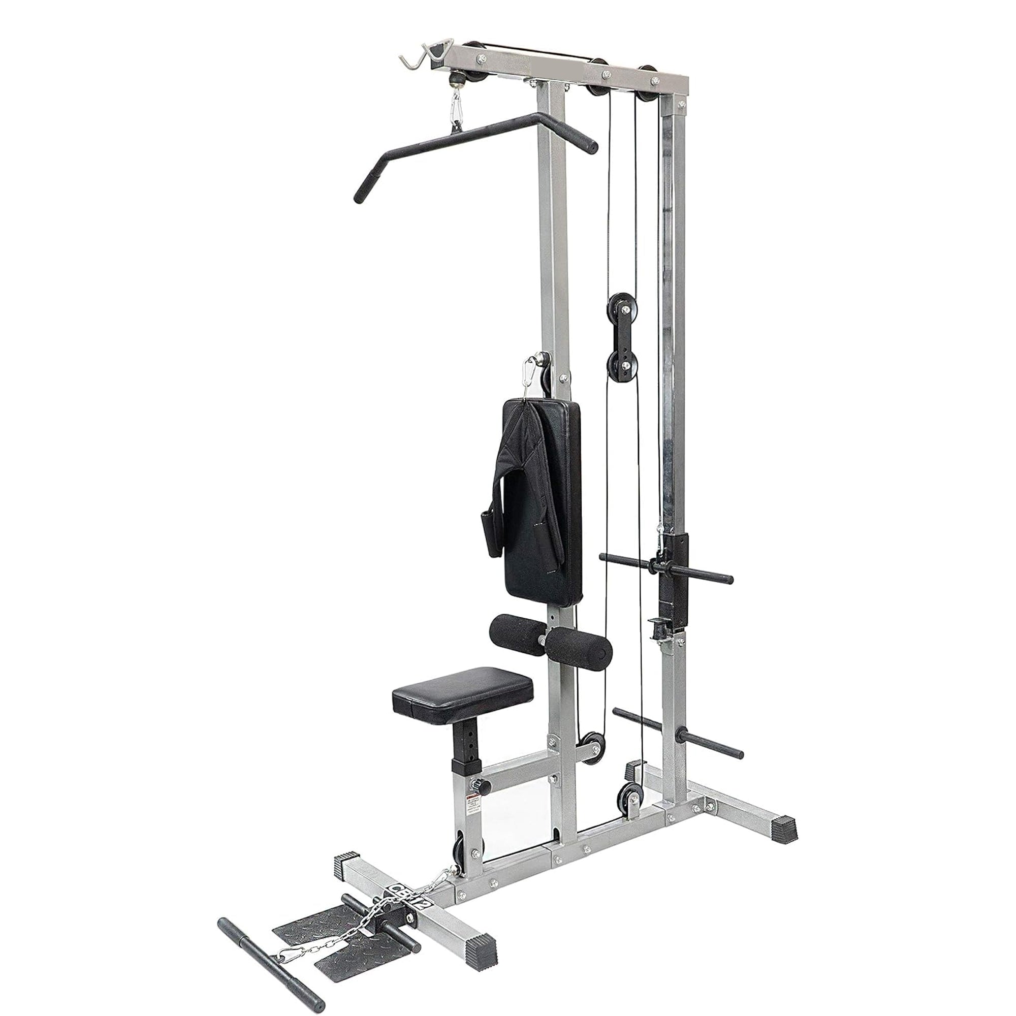 Compact Cable Pulldown Machine with Adjustable Seat, Quiet Dual Pulley System & Footplate – Ideal for Full-Body Home Gym Workouts in Small Spaces