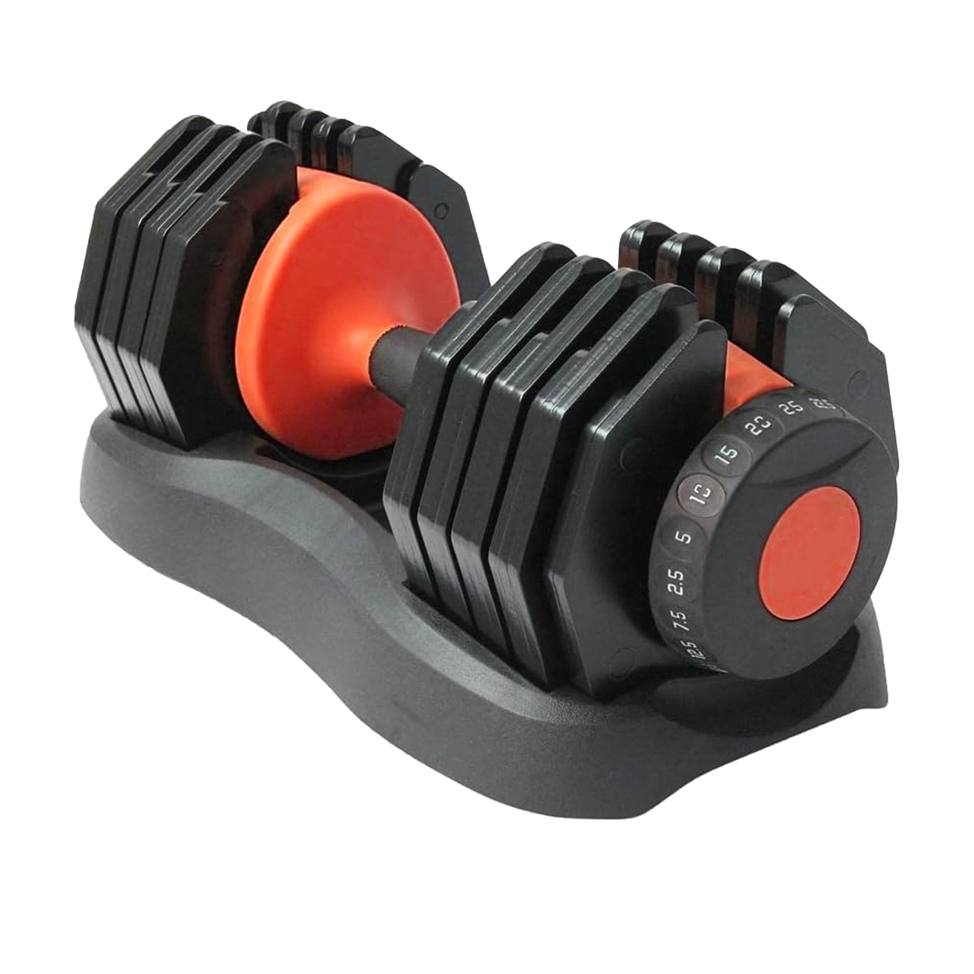 Adjustable Dumbbells Set 25kg Pair – Compact 10-in-1 Free Weights with Quick Switch Dial & Safety Lock for Strength Workouts in Home Gym Spaces