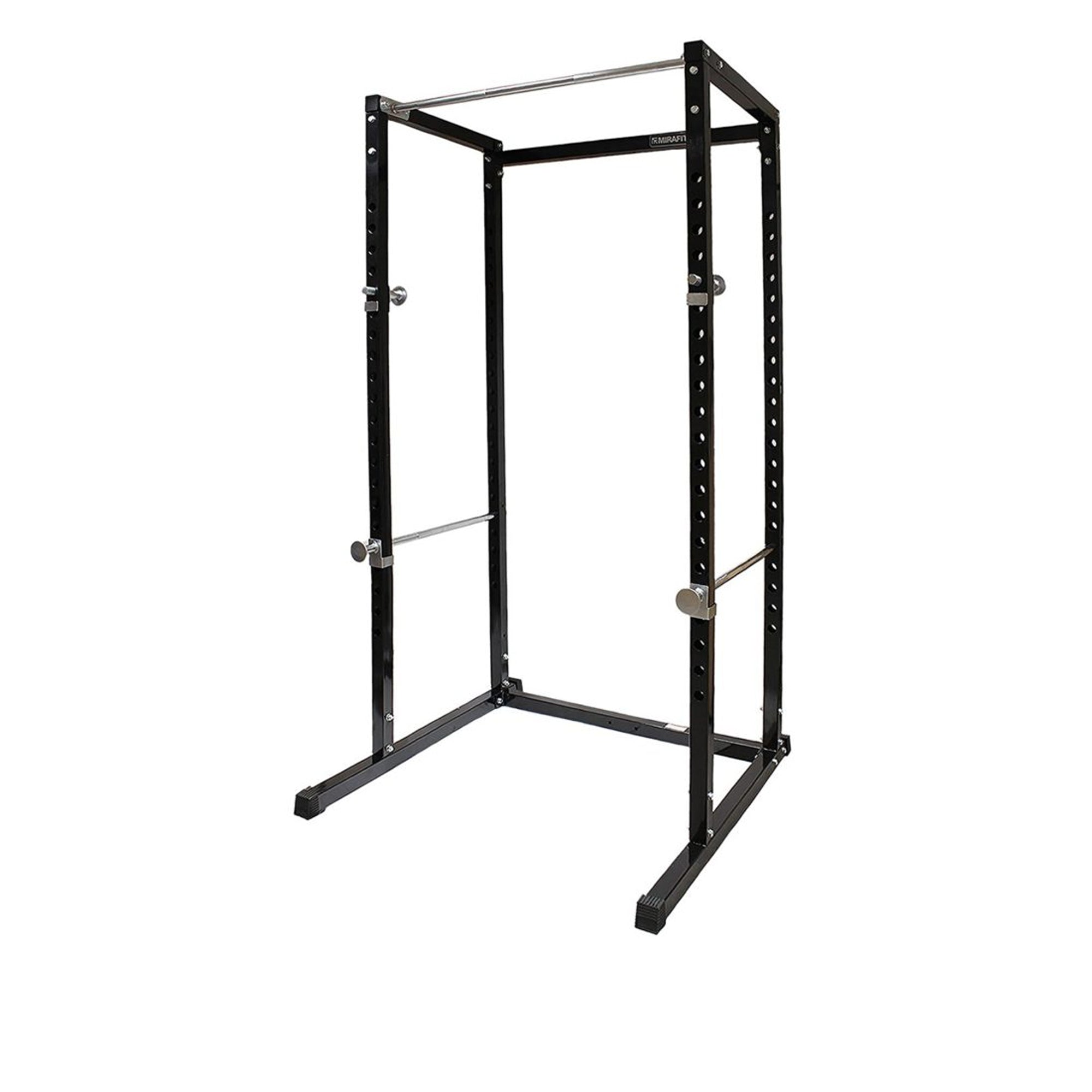 Heavy‑Duty Steel Power Rack G100 Squat Cage with Pull‑Up Bar & Adjustable J‑Hooks for Home Gym Strength Training