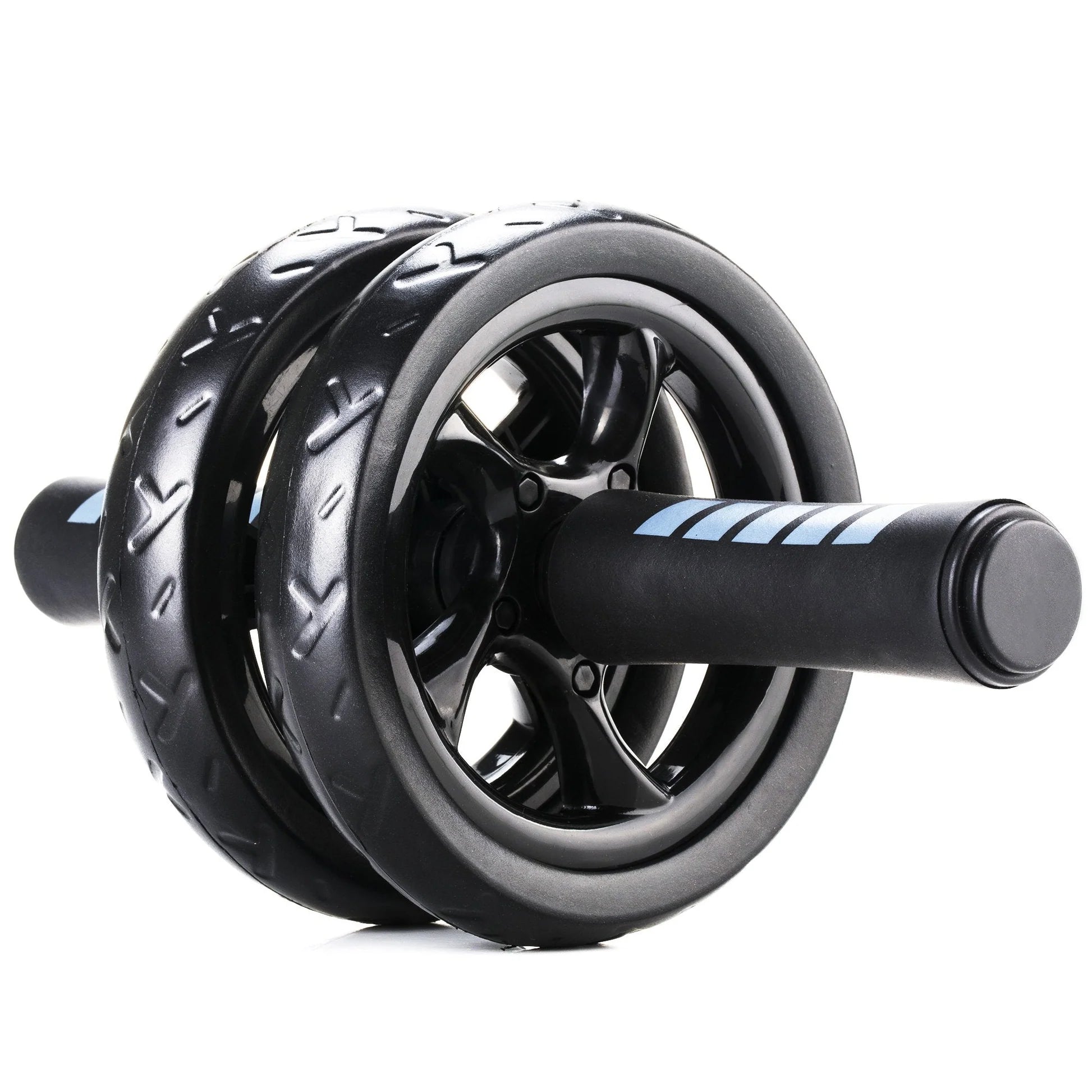 Black ab roller on a white background