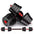 Pair of adjustable dumbbells with red accents on a white background