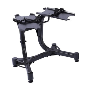 Black adjustable stand on a white background