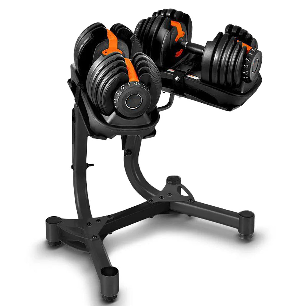 All-in-One Adjustable Dumbbell Set & Stand – 24kg/40kg Dial Weight with Secure Belt – Compact Storage Rack with Non-Slip Feet for Home Gym Workouts