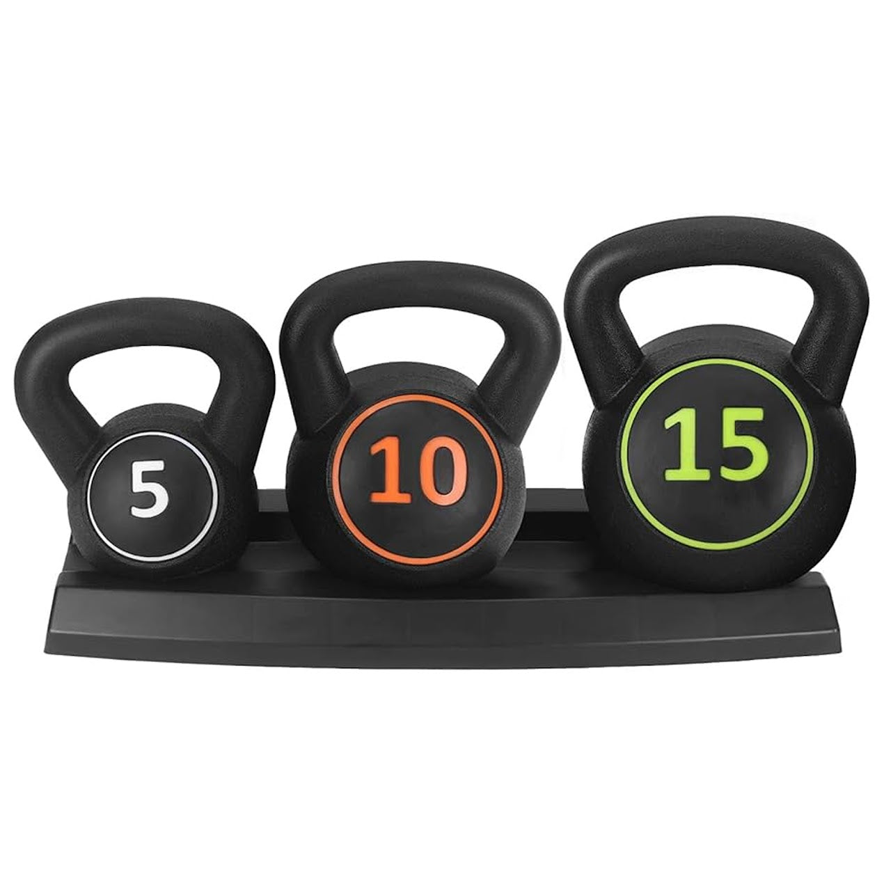 All-in-One 3‑Weight Kettlebell Set with Storage – 2.3 kg to 6.8 kg for Home Gym Strength Training Workouts