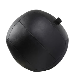 Black medicine ball on a white background
