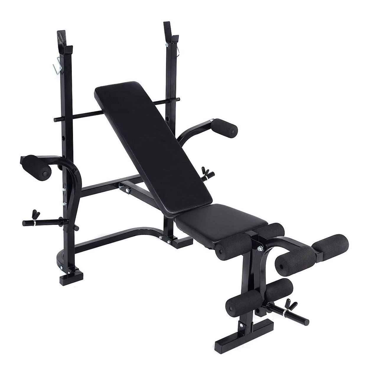 Ultimate Home Gym Bench – Incline/Decline/Flat Modes, Heavy‑Duty Steel Build, Preacher Curl & Leg Attachments, Squat Rack Combo for Full‑Body Strength