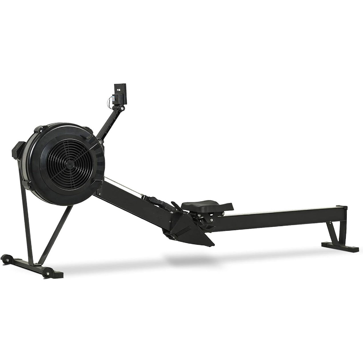 Home Workout Rowing Machine – 10-Level Air Resistance Rower with Foldable Aluminum Frame for Quiet Compact Fitness Training