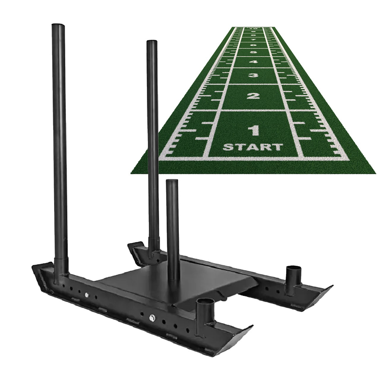 Adjustable Speed Training Sled & 10 m Sprint Track Mat – Heavy‑Duty Build, Durable Surface & Loadable Design for Strength Workouts at Home