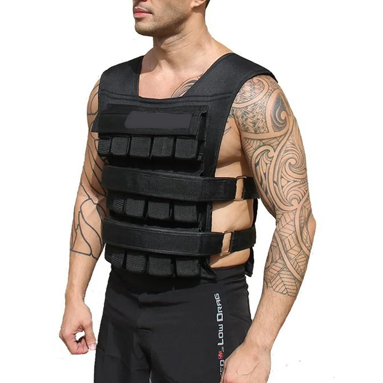 Adjustable Weight Vest 30 kg – Reflective Strips & Heavy‑Duty Iron Plates Inside, Even Load, Strength & Conditioning Tool for Home Gym